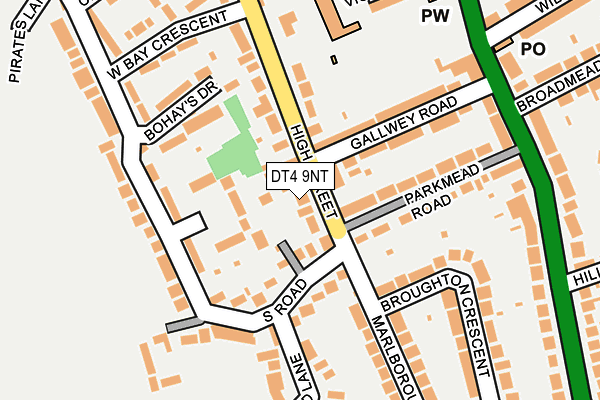 DT4 9NT map - OS OpenMap – Local (Ordnance Survey)
