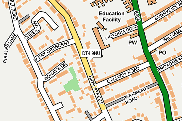 DT4 9NU map - OS OpenMap – Local (Ordnance Survey)