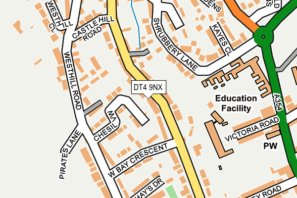 DT4 9NX map - OS OpenMap – Local (Ordnance Survey)