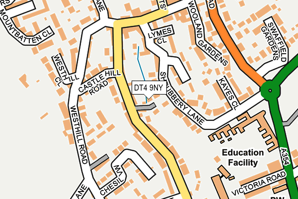 DT4 9NY map - OS OpenMap – Local (Ordnance Survey)