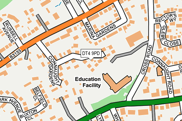 DT4 9PD map - OS OpenMap – Local (Ordnance Survey)