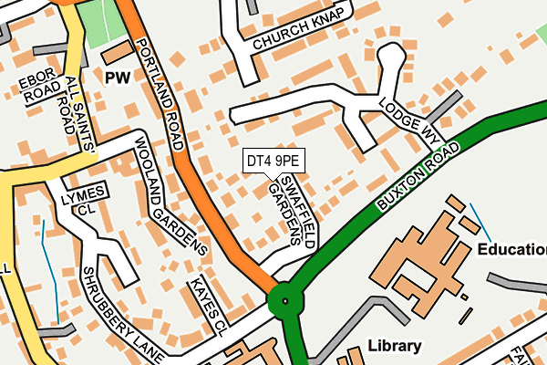 DT4 9PE map - OS OpenMap – Local (Ordnance Survey)