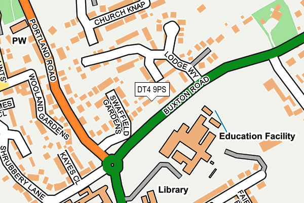 DT4 9PS map - OS OpenMap – Local (Ordnance Survey)