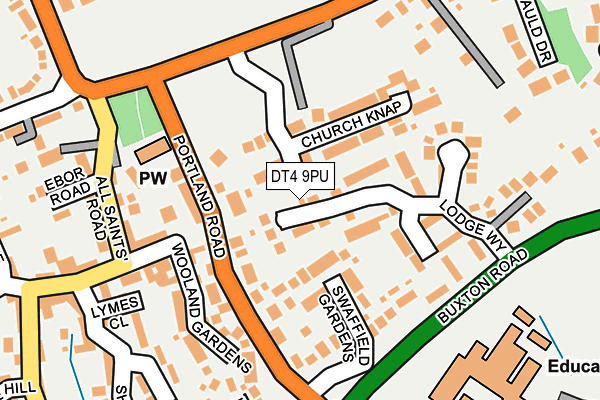 DT4 9PU map - OS OpenMap – Local (Ordnance Survey)