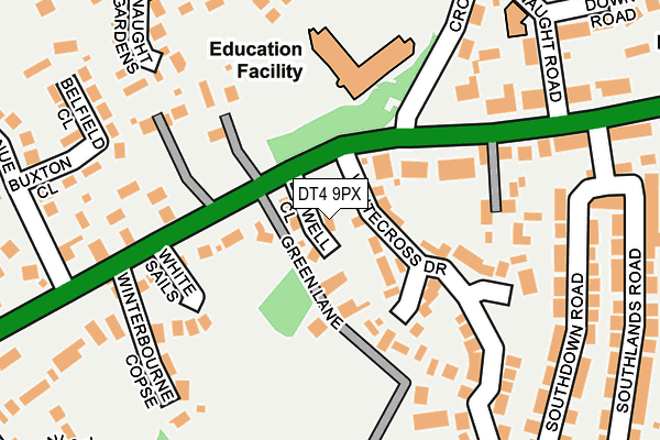 DT4 9PX map - OS OpenMap – Local (Ordnance Survey)