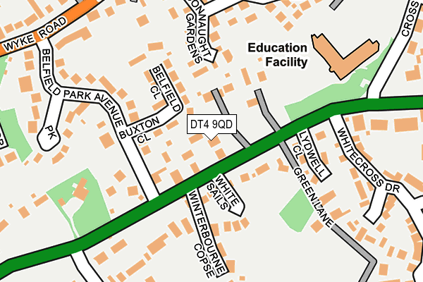 DT4 9QD map - OS OpenMap – Local (Ordnance Survey)