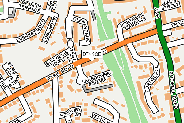 DT4 9QE map - OS OpenMap – Local (Ordnance Survey)