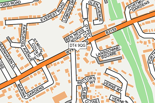 DT4 9QG map - OS OpenMap – Local (Ordnance Survey)