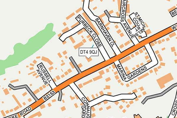 DT4 9QJ map - OS OpenMap – Local (Ordnance Survey)