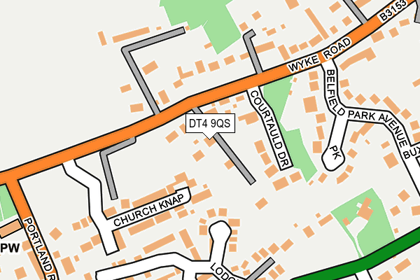 DT4 9QS map - OS OpenMap – Local (Ordnance Survey)