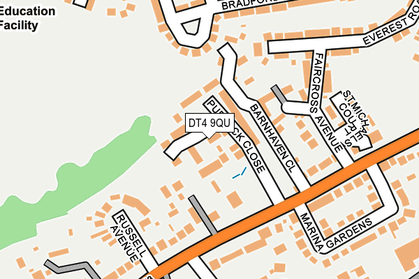 DT4 9QU map - OS OpenMap – Local (Ordnance Survey)