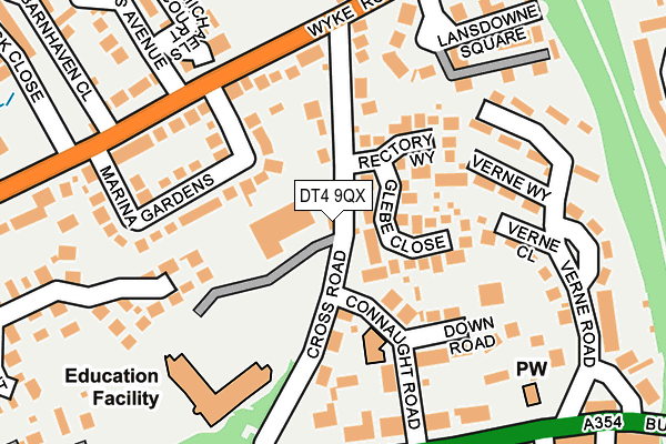 DT4 9QX map - OS OpenMap – Local (Ordnance Survey)