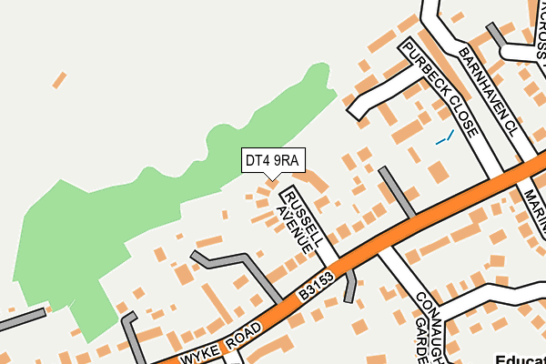 DT4 9RA map - OS OpenMap – Local (Ordnance Survey)