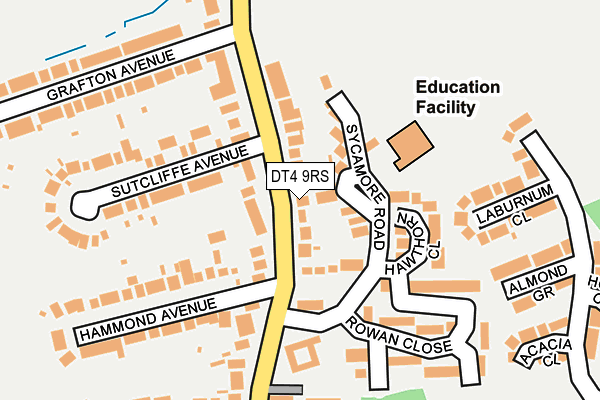 DT4 9RS map - OS OpenMap – Local (Ordnance Survey)