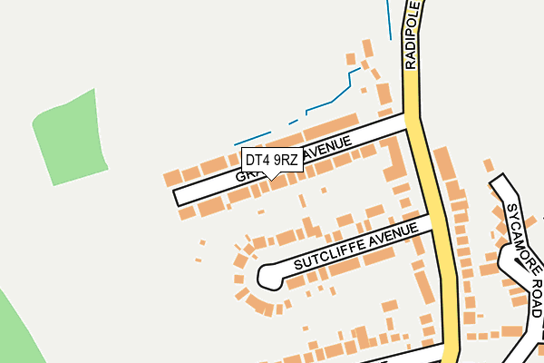 DT4 9RZ map - OS OpenMap – Local (Ordnance Survey)