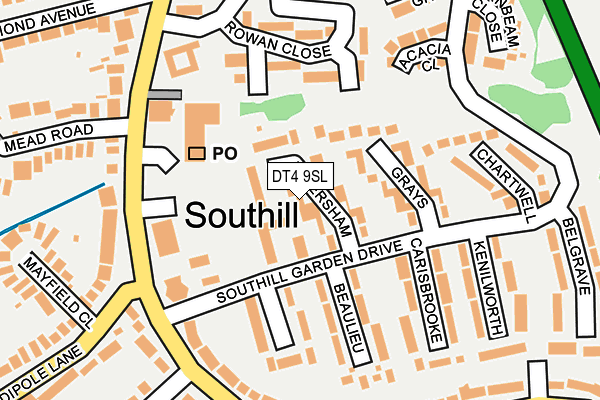 DT4 9SL map - OS OpenMap – Local (Ordnance Survey)