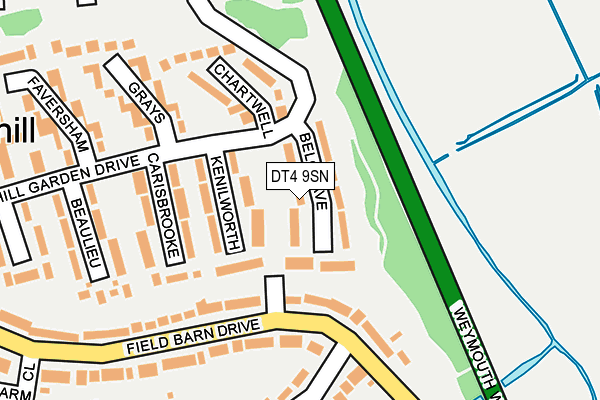 DT4 9SN map - OS OpenMap – Local (Ordnance Survey)