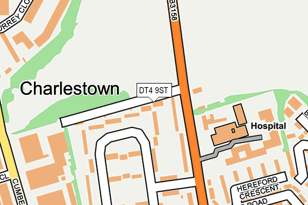 DT4 9ST map - OS OpenMap – Local (Ordnance Survey)