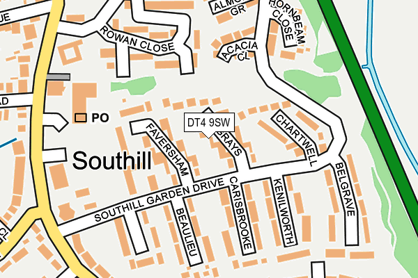 DT4 9SW map - OS OpenMap – Local (Ordnance Survey)