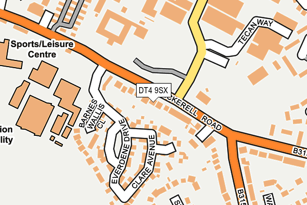 DT4 9SX map - OS OpenMap – Local (Ordnance Survey)