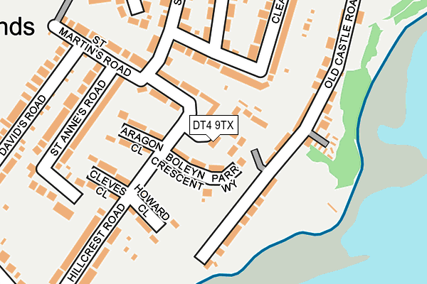 DT4 9TX map - OS OpenMap – Local (Ordnance Survey)