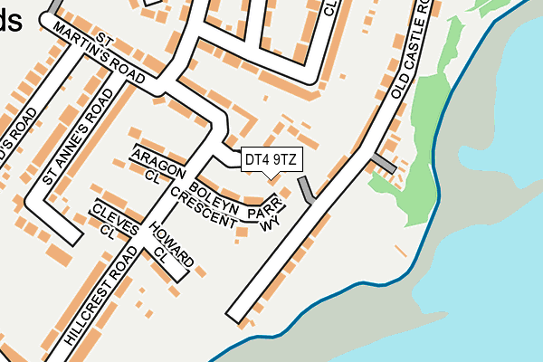 DT4 9TZ map - OS OpenMap – Local (Ordnance Survey)