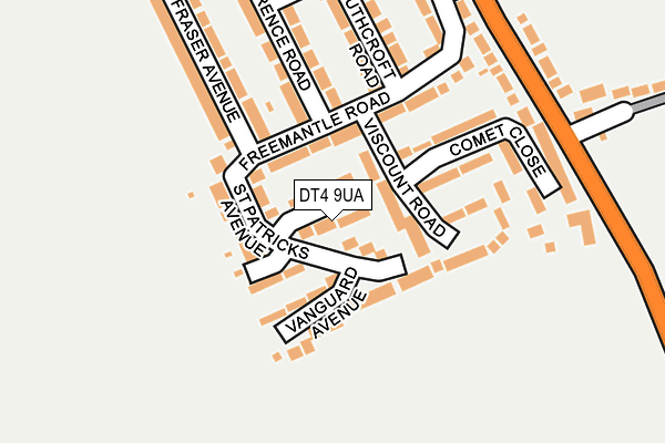 DT4 9UA map - OS OpenMap – Local (Ordnance Survey)