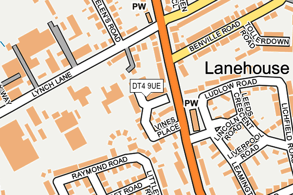 DT4 9UE map - OS OpenMap – Local (Ordnance Survey)