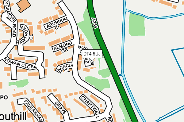 DT4 9UJ map - OS OpenMap – Local (Ordnance Survey)