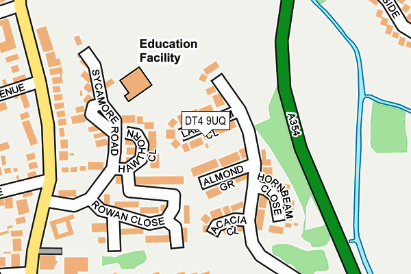 DT4 9UQ map - OS OpenMap – Local (Ordnance Survey)