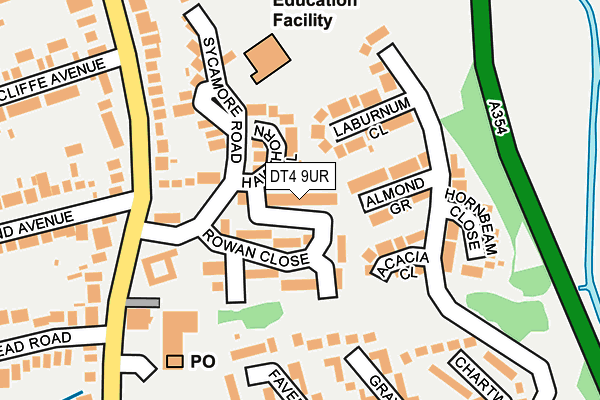 DT4 9UR map - OS OpenMap – Local (Ordnance Survey)