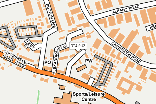 DT4 9UZ map - OS OpenMap – Local (Ordnance Survey)