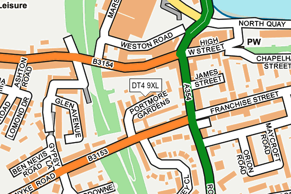 DT4 9XL map - OS OpenMap – Local (Ordnance Survey)