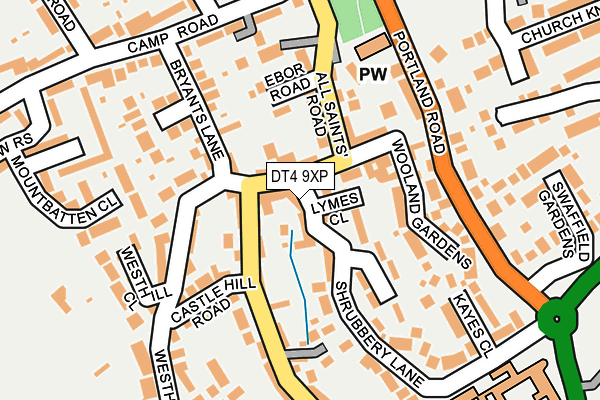 DT4 9XP map - OS OpenMap – Local (Ordnance Survey)