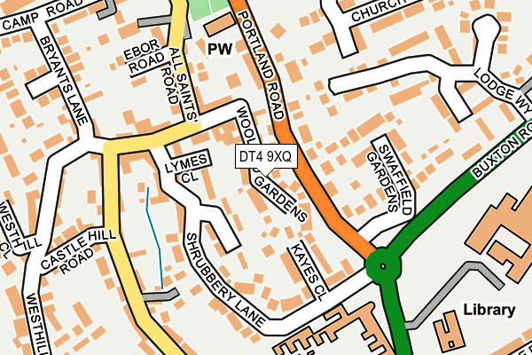 DT4 9XQ map - OS OpenMap – Local (Ordnance Survey)