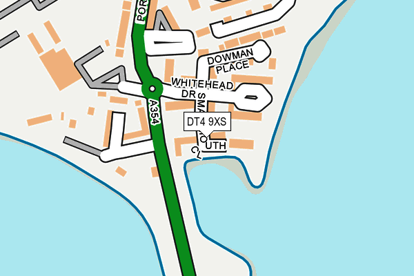 DT4 9XS map - OS OpenMap – Local (Ordnance Survey)