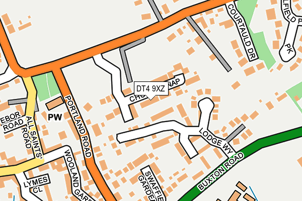 DT4 9XZ map - OS OpenMap – Local (Ordnance Survey)
