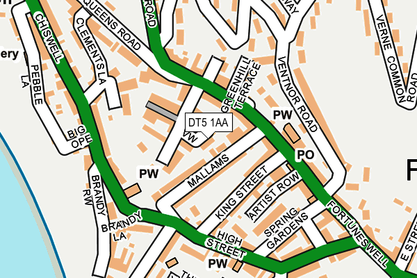 DT5 1AA map - OS OpenMap – Local (Ordnance Survey)