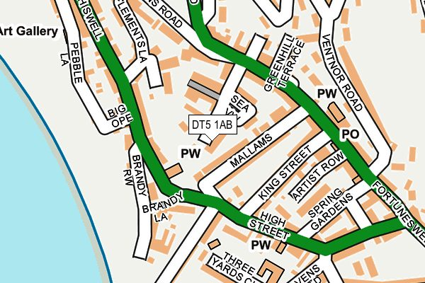 DT5 1AB map - OS OpenMap – Local (Ordnance Survey)