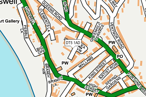 DT5 1AD map - OS OpenMap – Local (Ordnance Survey)