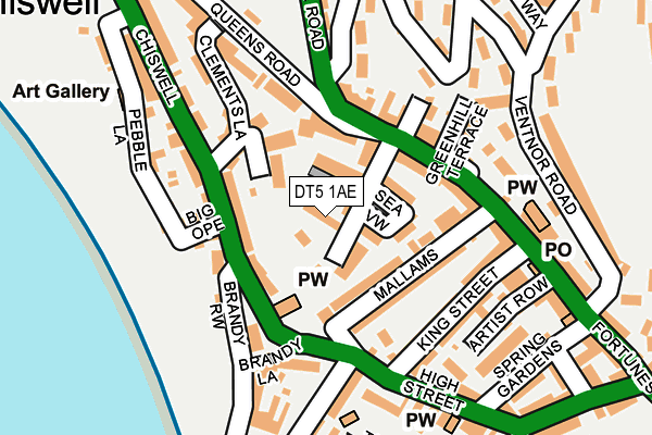 DT5 1AE map - OS OpenMap – Local (Ordnance Survey)