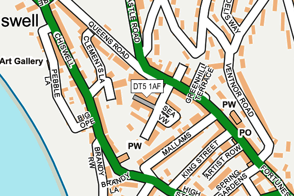 DT5 1AF map - OS OpenMap – Local (Ordnance Survey)