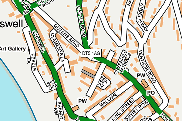 DT5 1AG map - OS OpenMap – Local (Ordnance Survey)