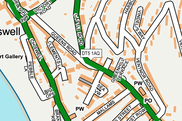 DT5 1AQ map - OS OpenMap – Local (Ordnance Survey)