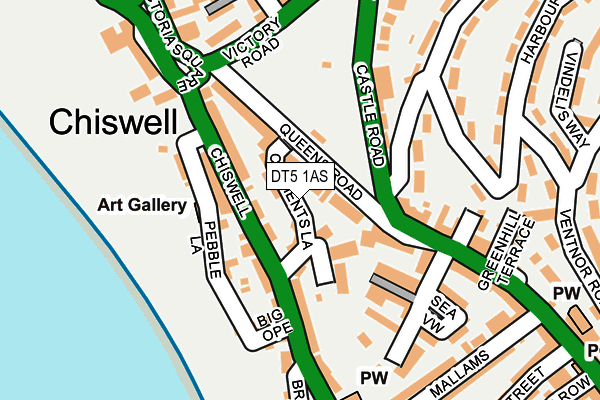 DT5 1AS map - OS OpenMap – Local (Ordnance Survey)