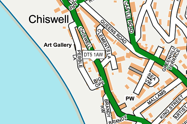 DT5 1AW map - OS OpenMap – Local (Ordnance Survey)