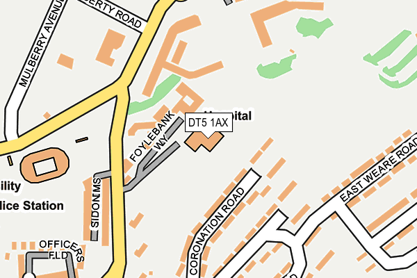 DT5 1AX map - OS OpenMap – Local (Ordnance Survey)