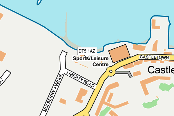 DT5 1AZ map - OS OpenMap – Local (Ordnance Survey)