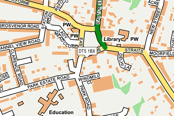 DT5 1BX map - OS OpenMap – Local (Ordnance Survey)