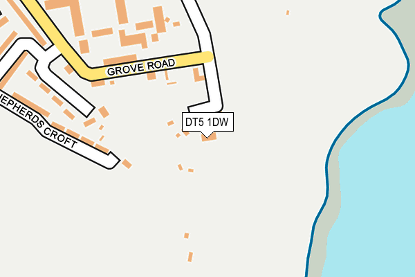 DT5 1DW map - OS OpenMap – Local (Ordnance Survey)